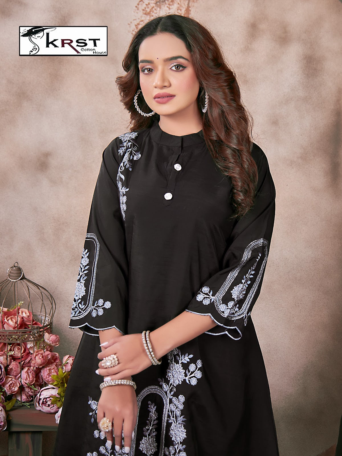Coral Vol 8 Krst Roman Silk Readymade Pant Style Suits Supplier Gujarat