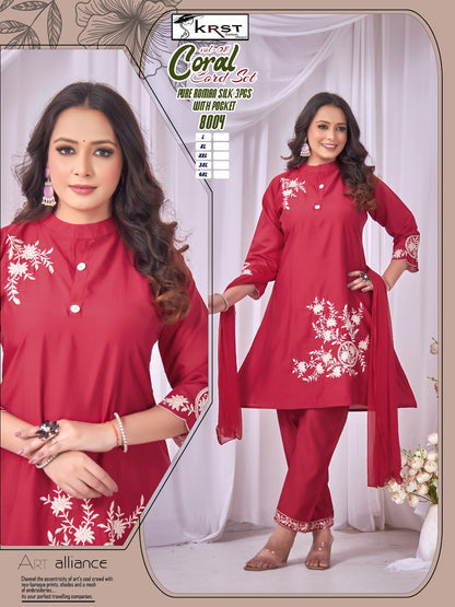 Coral Vol 8 Krst Roman Silk Readymade Pant Style Suits Supplier Gujarat