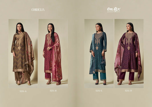 Cordelia Omtex Silk Jacquard Pant Style Suits Exporter Gujarat