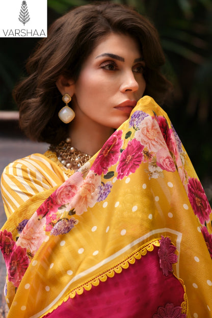 Coro Varshaa Viscose Muslin Pant Style Suits Wholesaler India