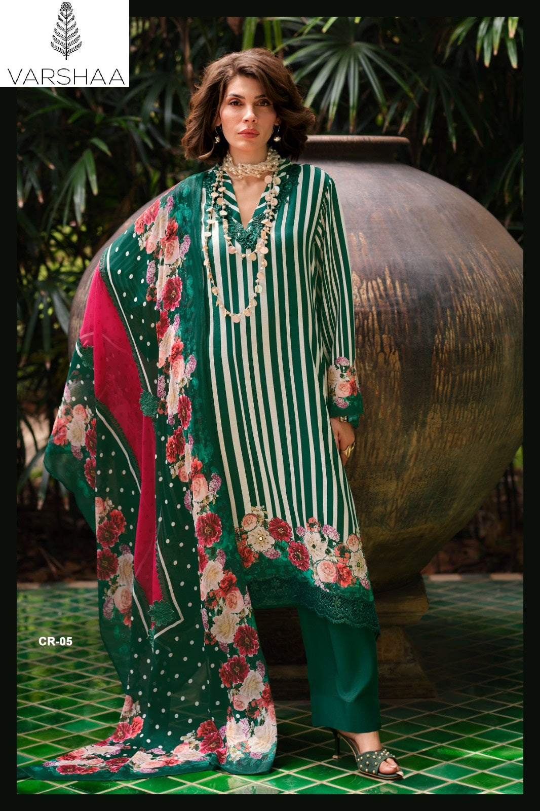 Coro Varshaa Viscose Muslin Pant Style Suits Wholesaler India