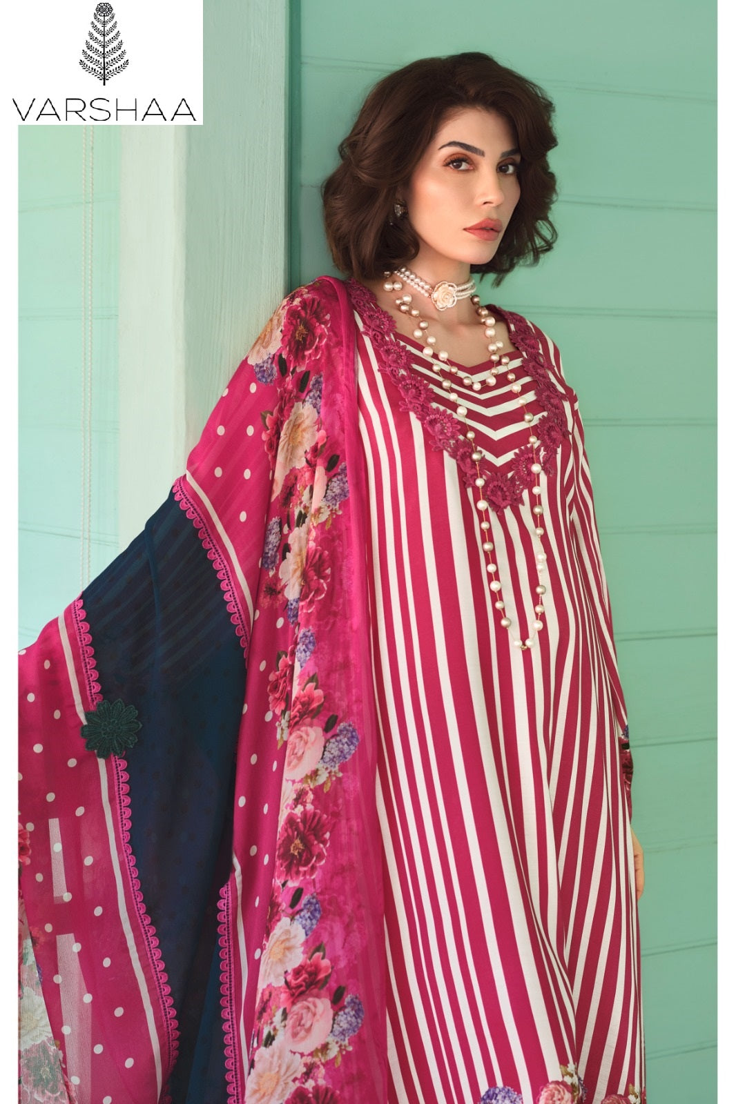 Coro Varshaa Viscose Muslin Pant Style Suits Wholesaler India