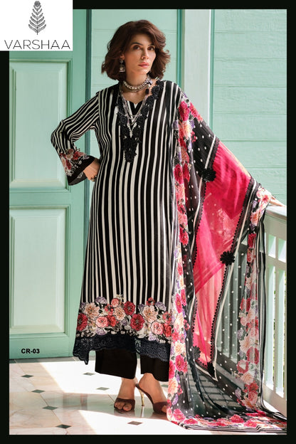 Coro Varshaa Viscose Muslin Pant Style Suits Wholesaler India