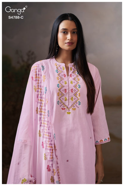 Cosima S4788 Ganga Organdy Plazzo Style Suits Wholesaler