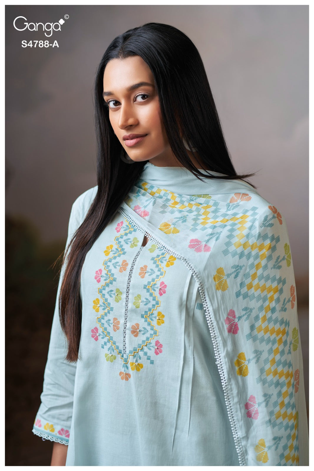 Cosima S4788 Ganga Organdy Plazzo Style Suits Wholesaler
