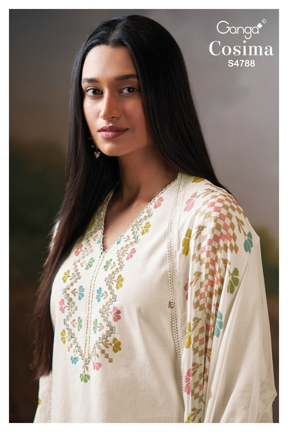 Cosima S4788 Ganga Organdy Plazzo Style Suits Wholesaler