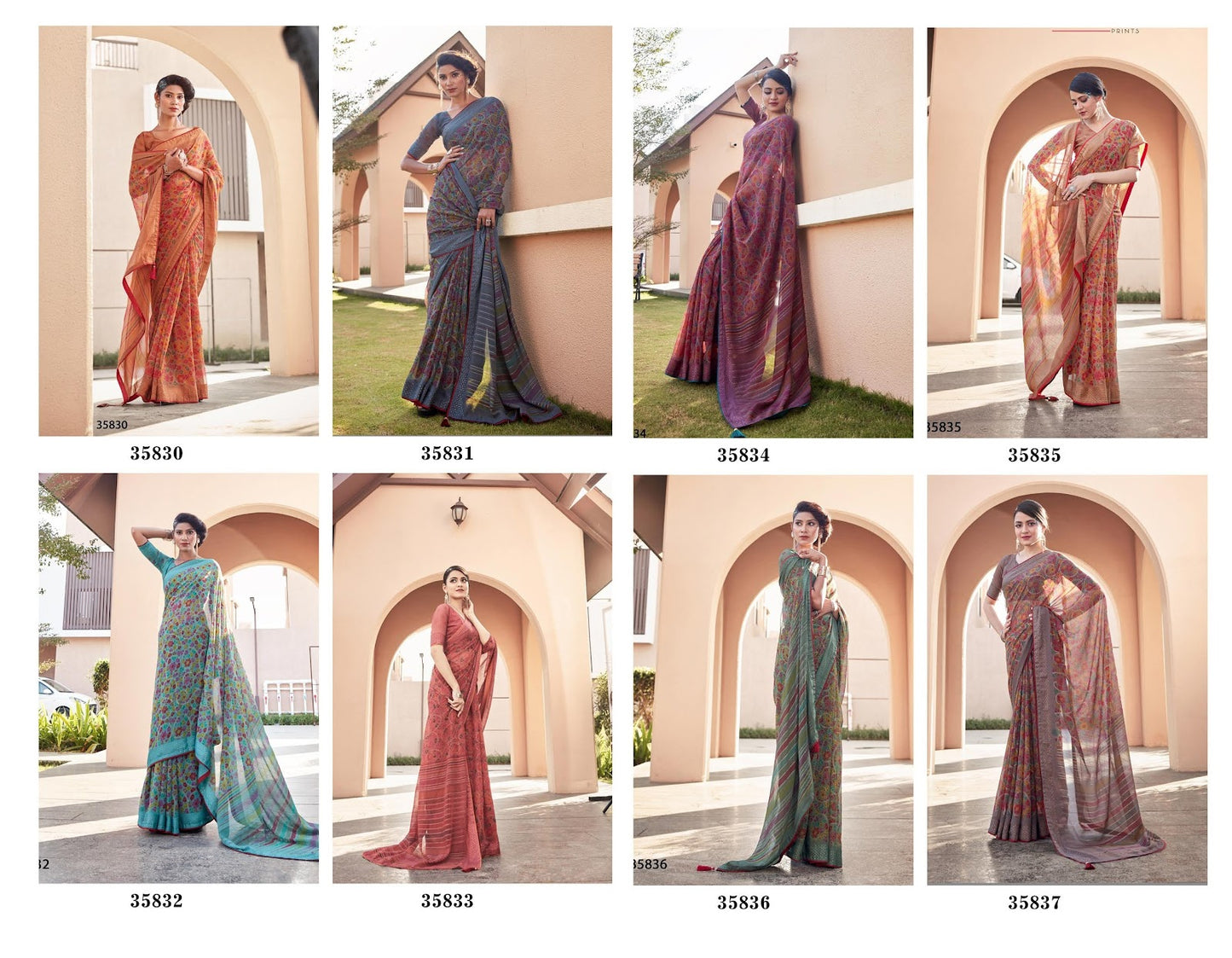 Cosima Vol 2 Vallabhi Prints Georgette Sarees Supplier India