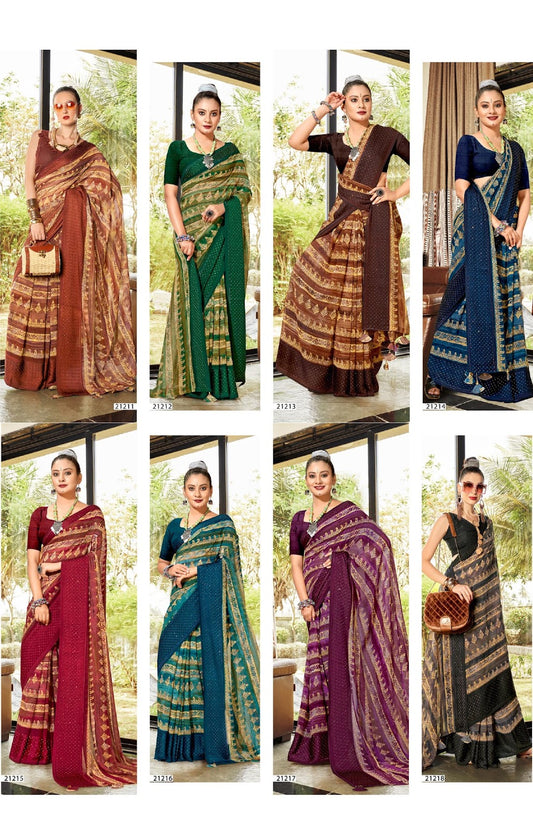 Cosima Vol 3 Vallabhi Prints Georgette Sarees Manufacturer India
