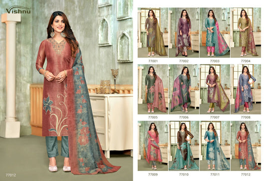 Cosmos Vishnu Impex Simmer Pant Style Suits Wholesaler India