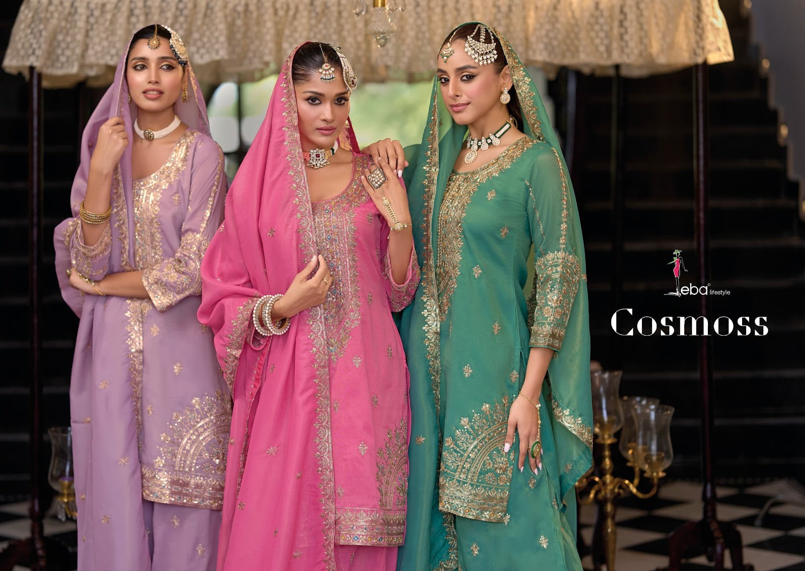 Cosmoss Eba Lifestyle Simar Readymade Plazzo Style Suits Supplier