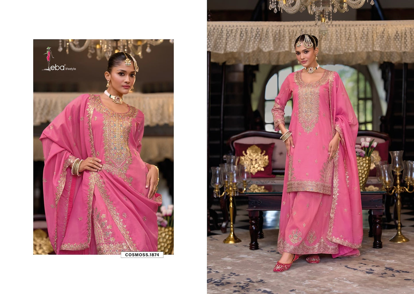 Cosmoss Eba Lifestyle Simar Readymade Plazzo Style Suits Supplier