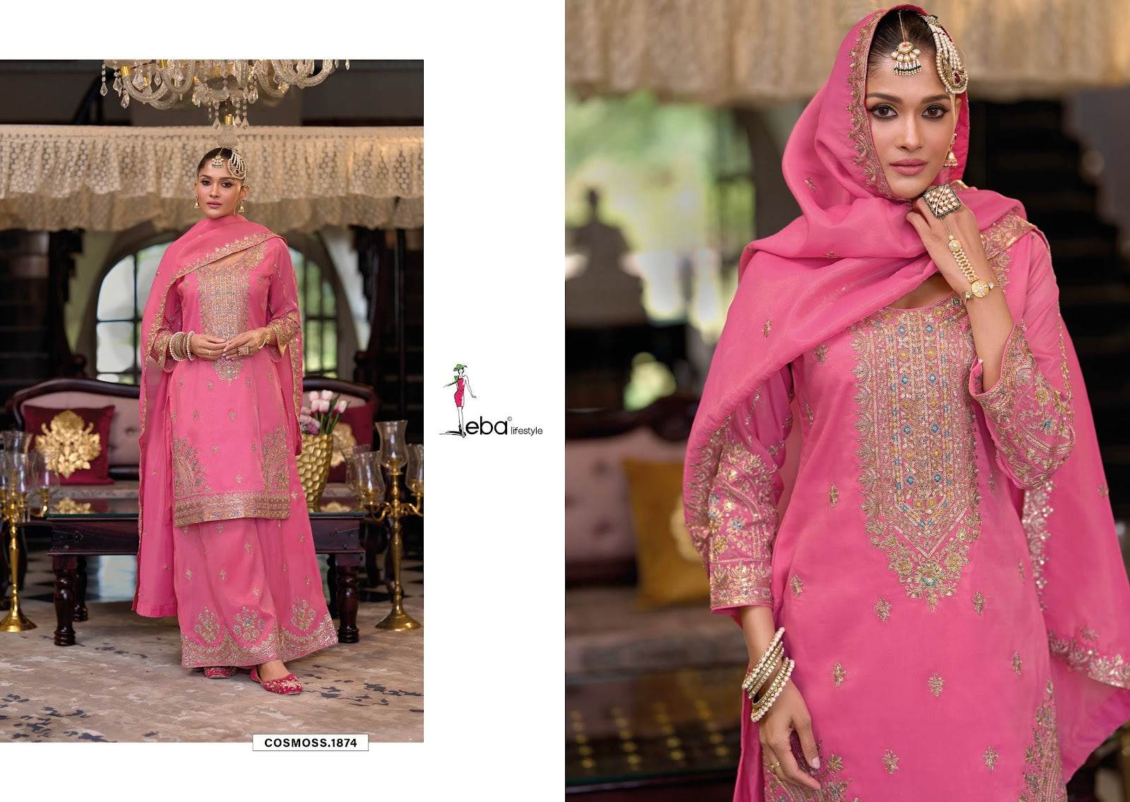 Cosmoss Eba Lifestyle Simar Readymade Plazzo Style Suits Supplier