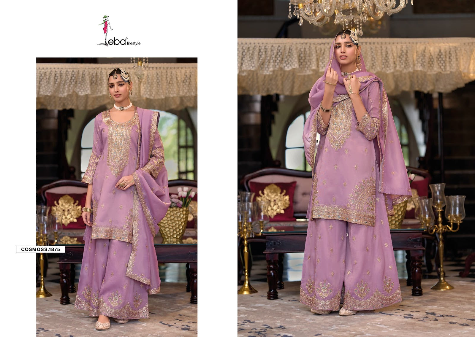 Cosmoss Eba Lifestyle Simar Readymade Plazzo Style Suits Supplier