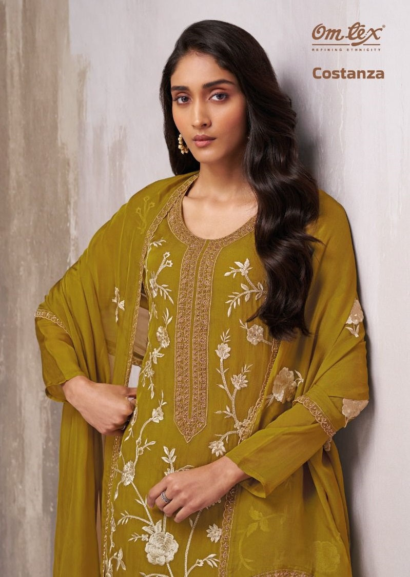 Costanza Omtex Silk Organza Pant Style Suits Supplier