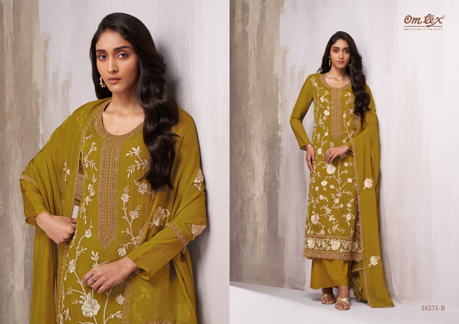 Costanza Omtex Silk Organza Pant Style Suits Supplier