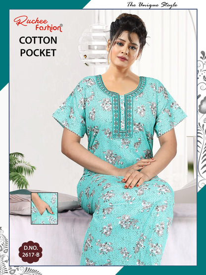 Coton Pocket 220125 Ruchee Fashion Night Gowns Wholesale Rate