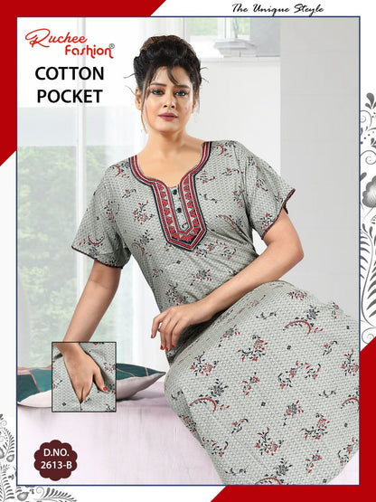 Coton Pocket 220125 Ruchee Fashion Night Gowns Wholesale Rate