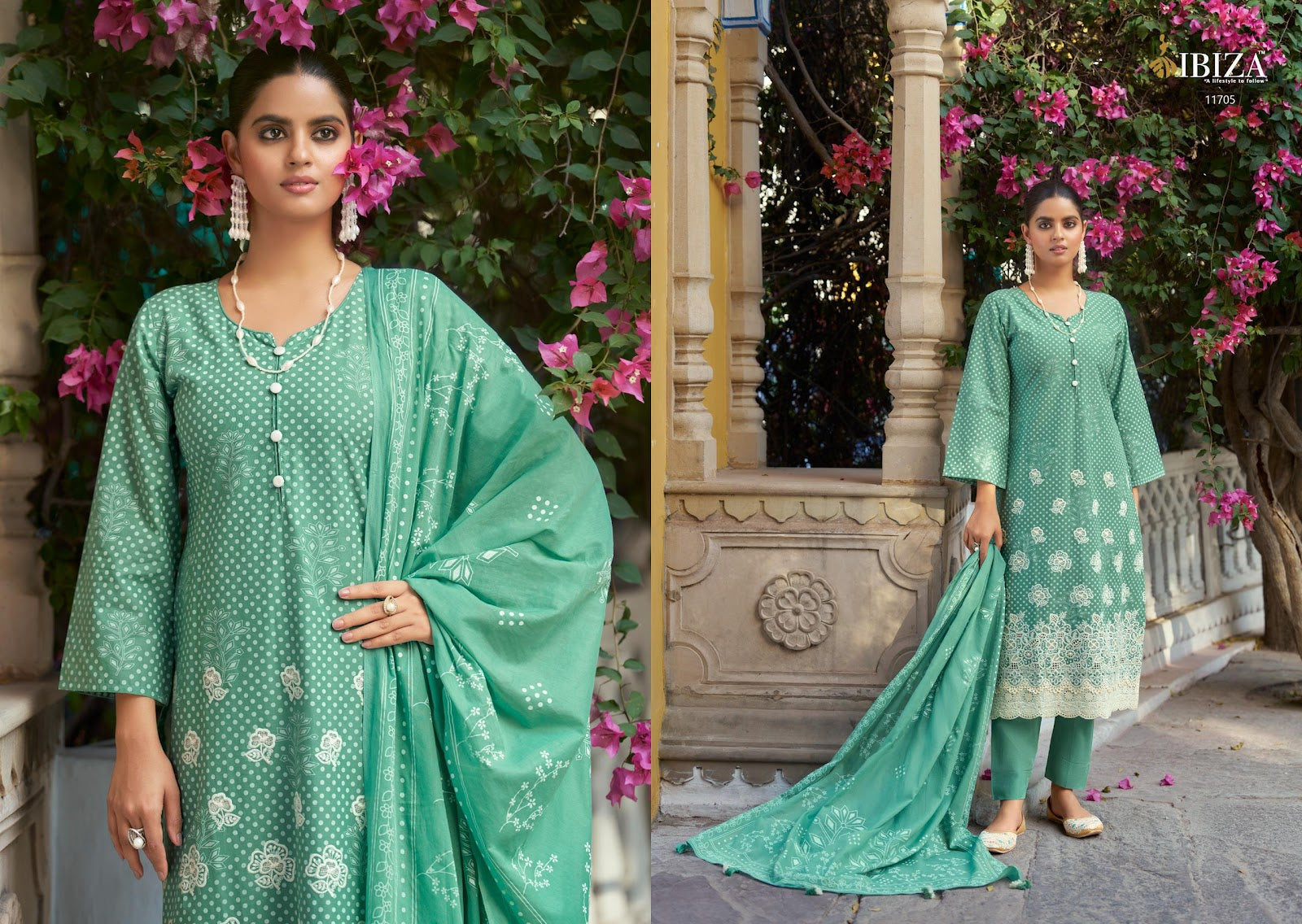 Cottan Chapai Ibiza Cambric Cotton Pant Style Suits Wholesale Rate