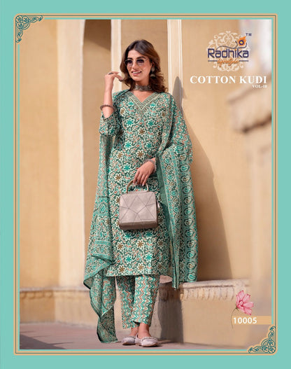 Cotton Kudi Vol 10 Radhika Lifestyle Cotton Readymade Pant Style Suits