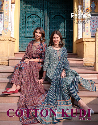 Cotton Kudi Vol 10 Radhika Lifestyle Cotton Readymade Pant Style Suits