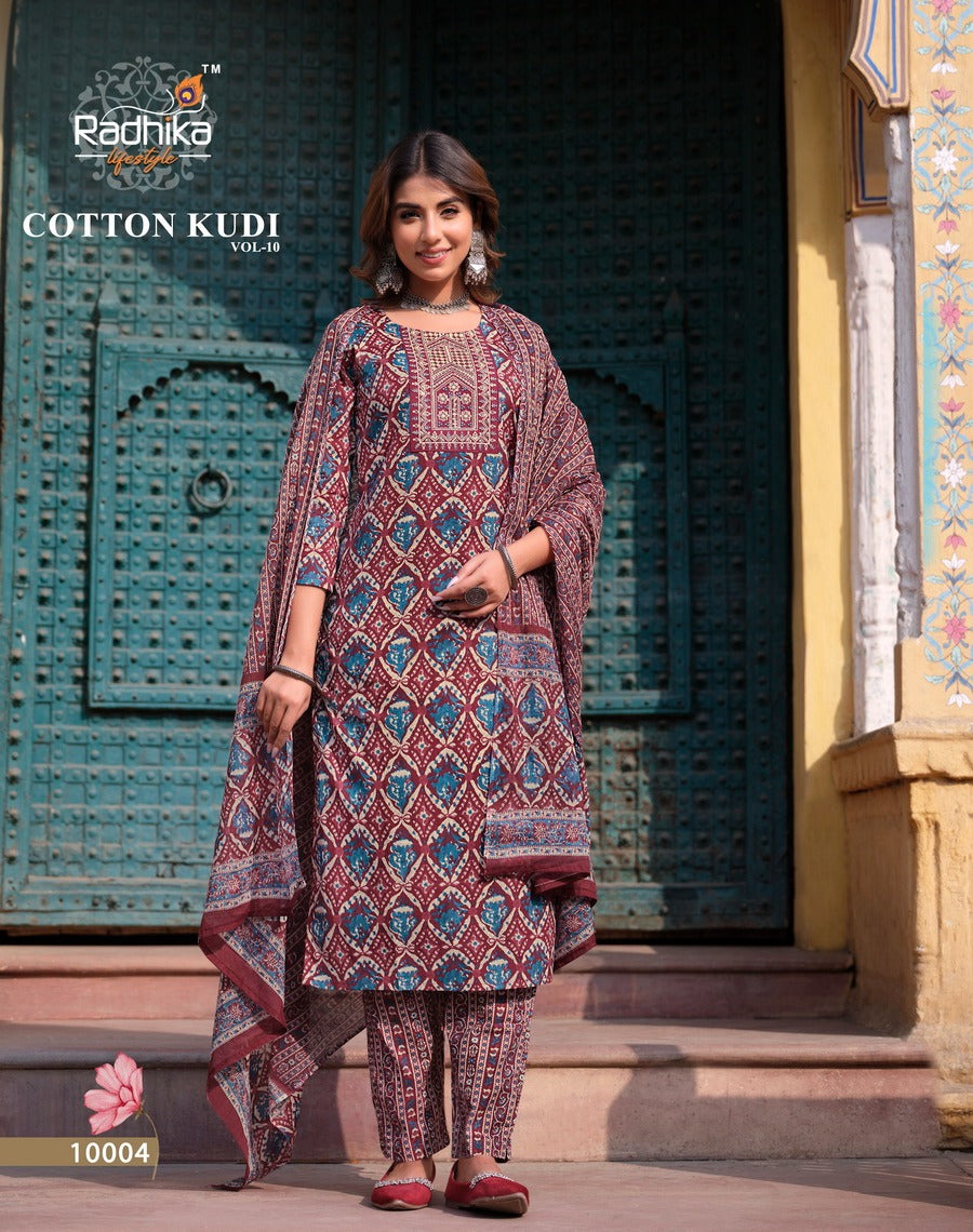 Cotton Kudi Vol 10 Radhika Lifestyle Cotton Readymade Pant Style Suits