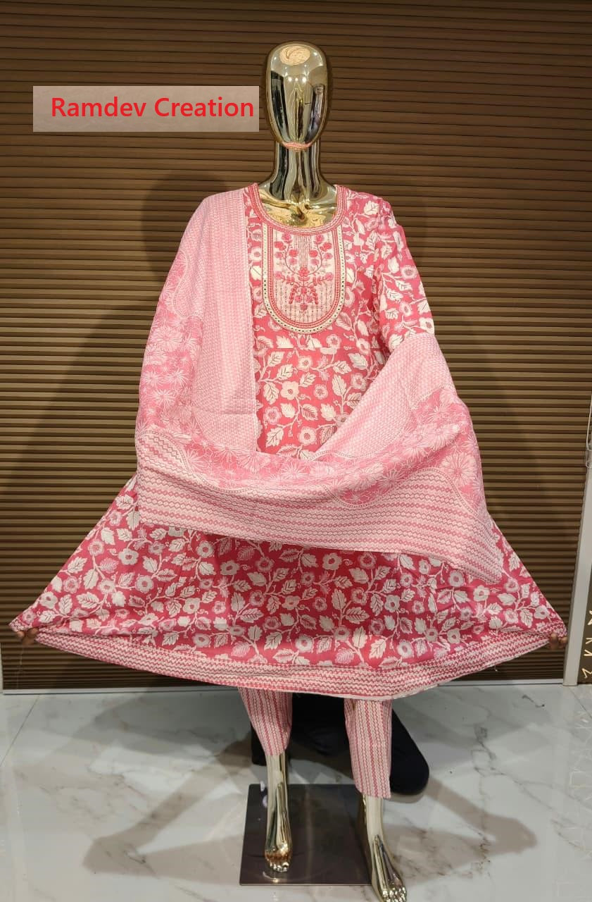 Cotton 010626 Ramdev Creation Readymade Anarkali Suits Wholesaler India