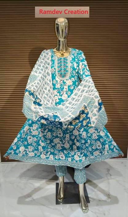 Cotton 010626 Ramdev Creation Readymade Anarkali Suits Wholesaler India