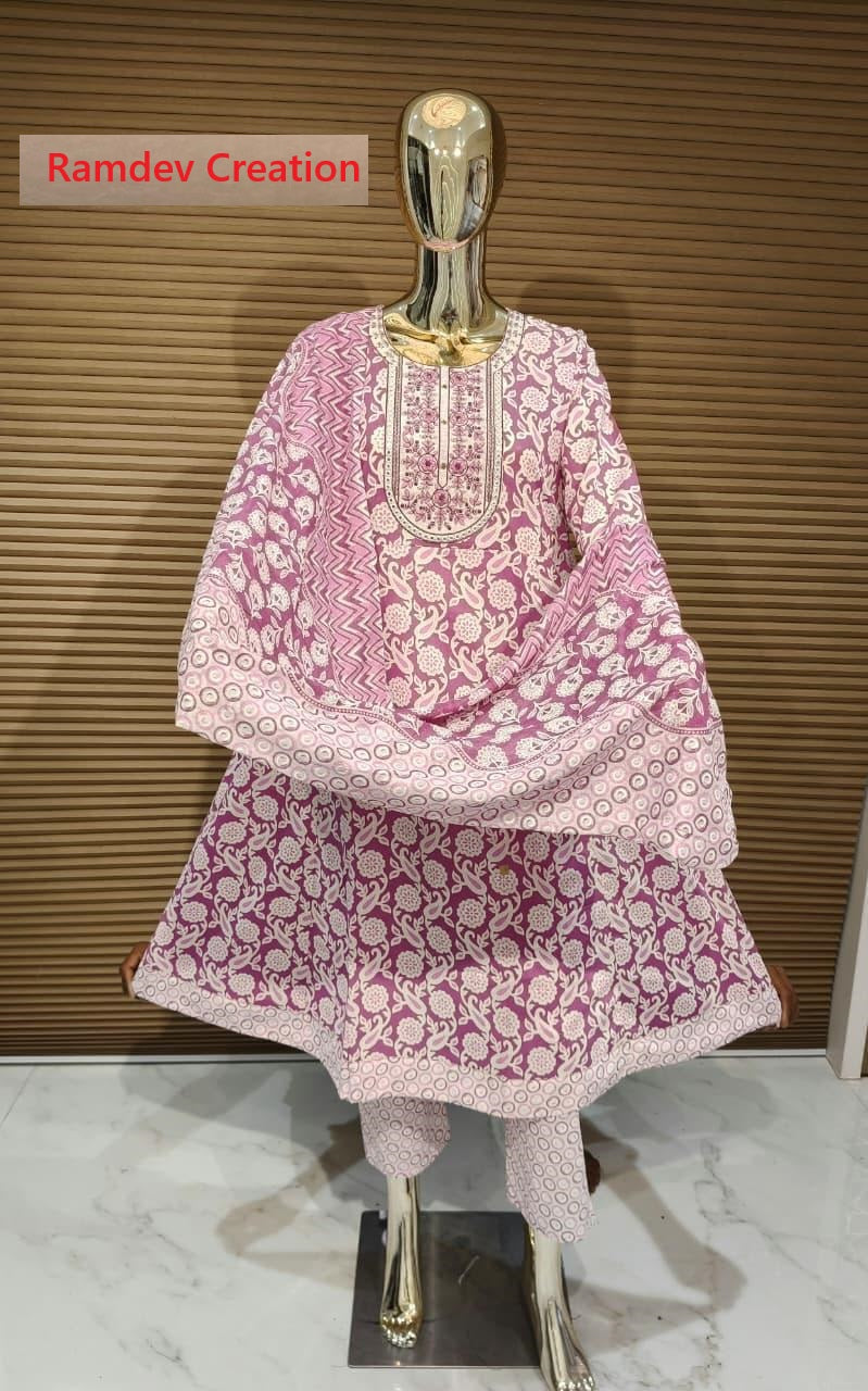 Cotton 010626 Ramdev Creation Readymade Anarkali Suits Wholesaler India