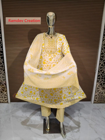 Cotton 010626 Ramdev Creation Readymade Anarkali Suits Wholesaler India