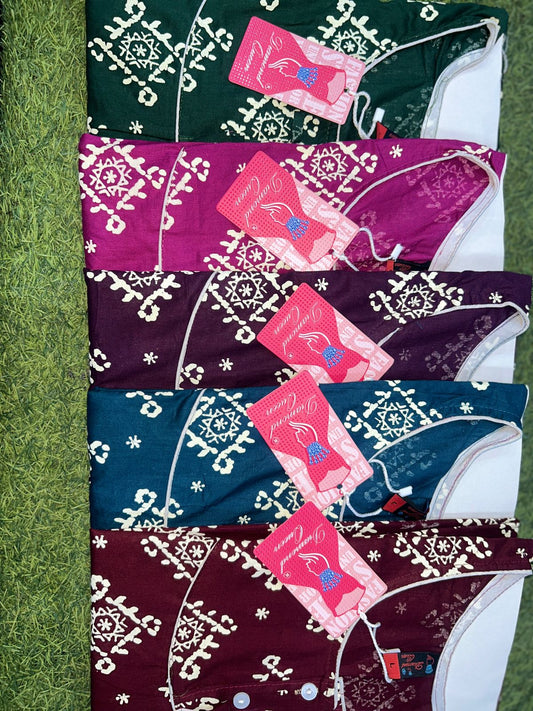 Cotton 021224 Diamond Queen Rajwadi Night Gowns Manufacturer