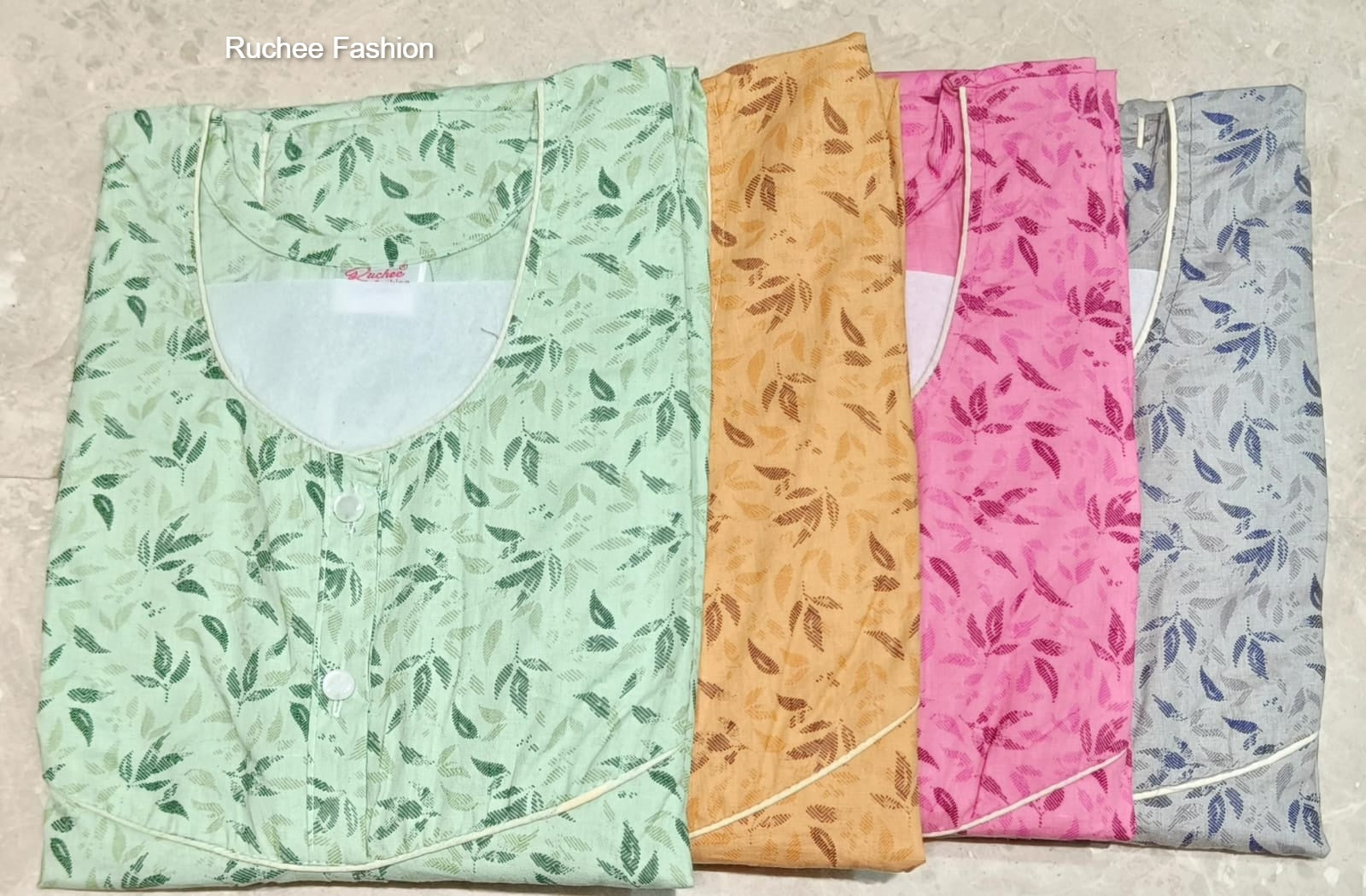 Cotton 030425 Ruchee Fashion Night Gowns Wholesaler India