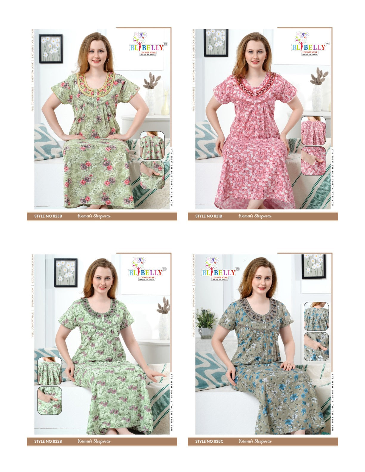 Cotton 031125 Belly Night Gowns Wholesaler Ahmedabad