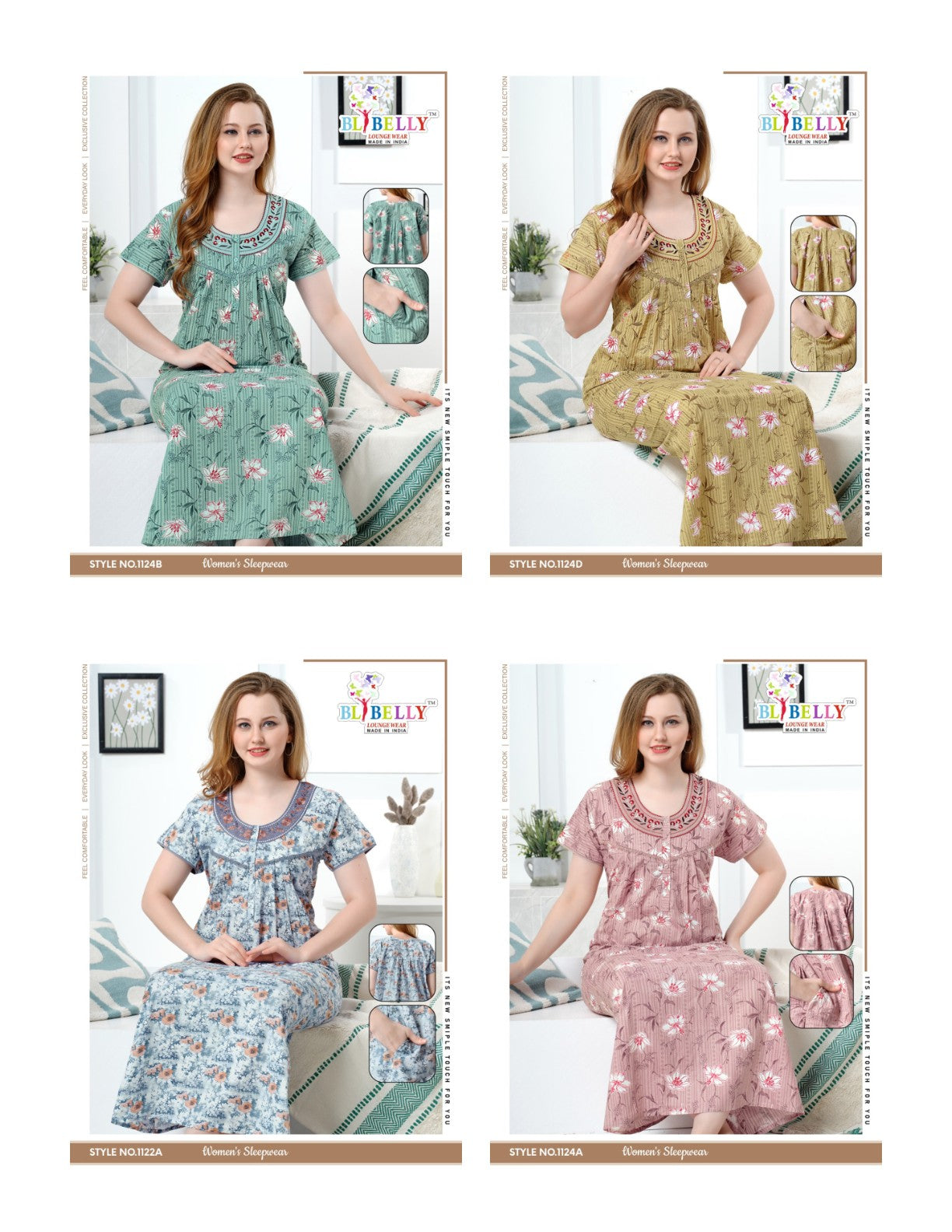 Cotton 031125 Belly Night Gowns Wholesaler Ahmedabad