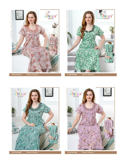 Cotton 031125 Belly Night Gowns Wholesaler Ahmedabad