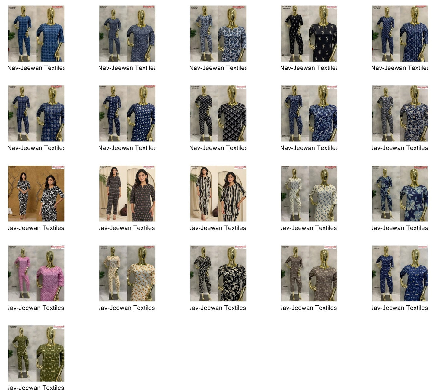 Cotton 101224 Nav-Jeewan Textiles Co Ord Set Supplier India