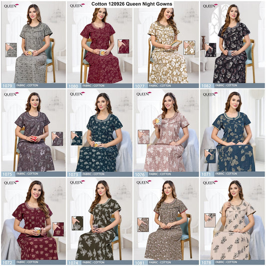 Cotton 120926 Queen Night Gowns Wholesale