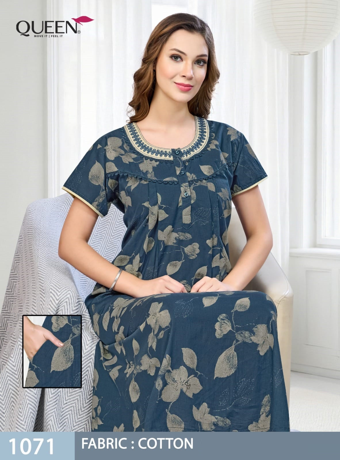 Cotton 120926 Queen Night Gowns Wholesale