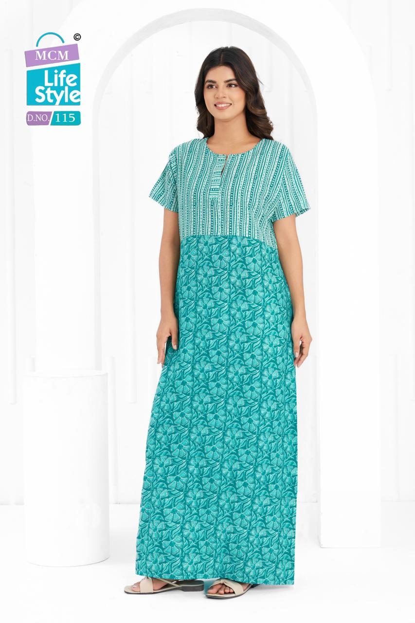 Cotton 1404 Mcm Lifestyle Night Gowns Wholesaler