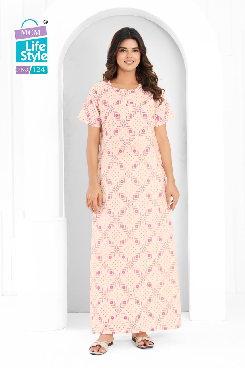 Cotton 1404 Mcm Lifestyle Night Gowns Wholesaler