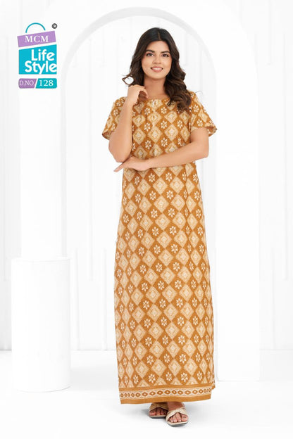 Cotton 1404 Mcm Lifestyle Night Gowns Wholesaler