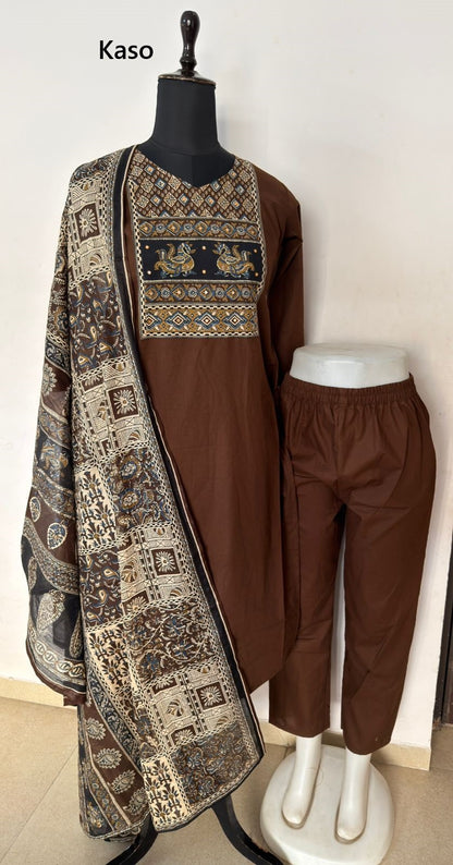 Cotton 161225 Kaso Readymade Pant Style Suits Exporter