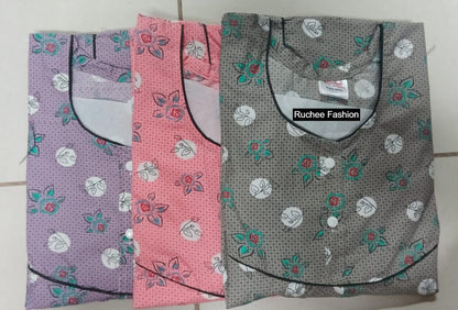 Cotton 1912 Ruchee Fashion Megya Night Gowns Exporter India