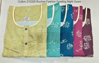 Cotton 210325 Ruchee Fashion Feeding Night Gown Manufacturer India
