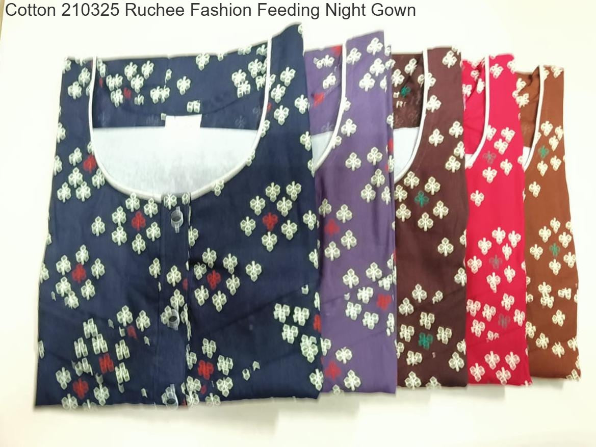 Cotton 210325 Ruchee Fashion Feeding Night Gown Manufacturer India