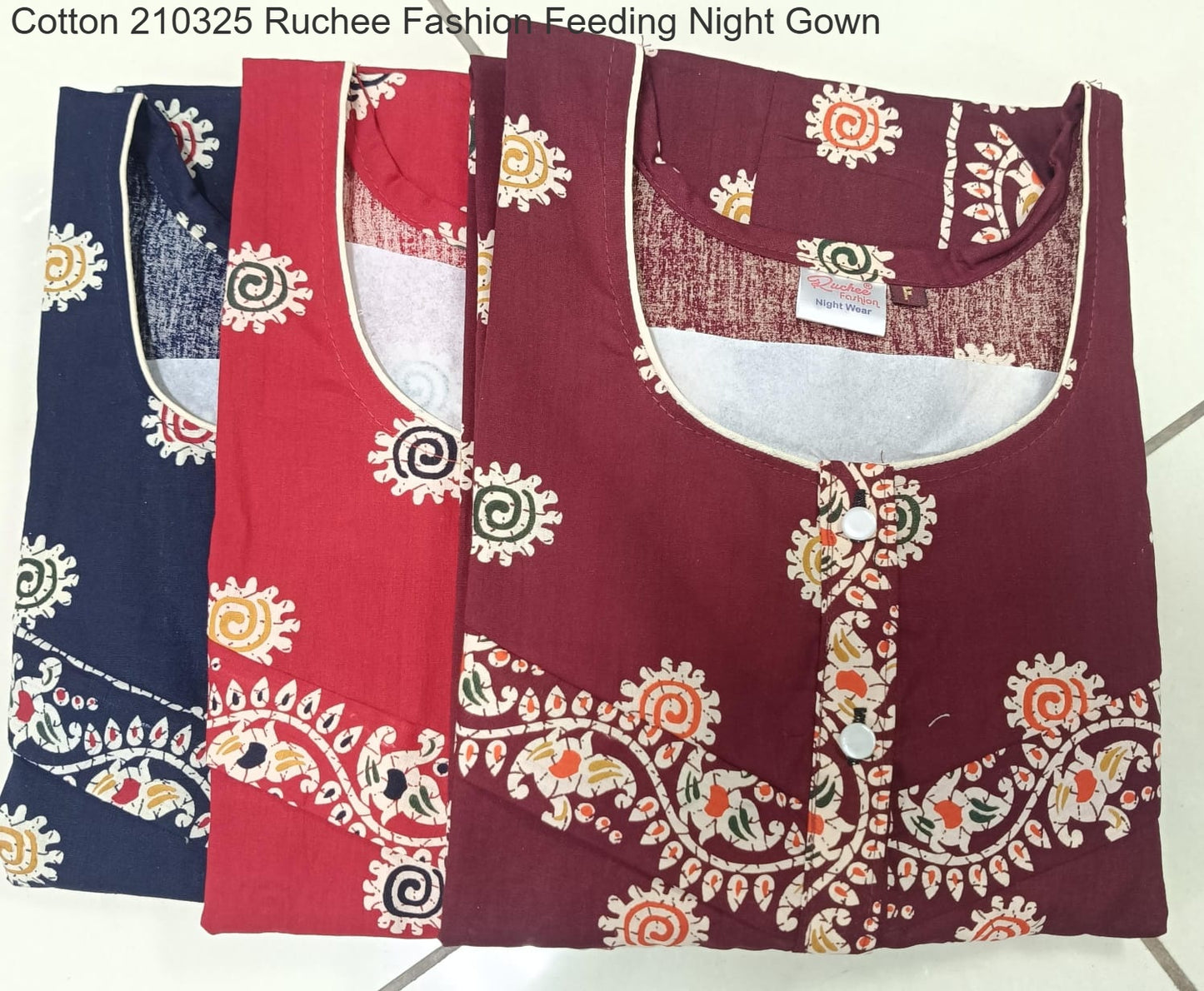 Cotton 210325 Ruchee Fashion Feeding Night Gown Manufacturer India