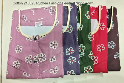 Cotton 210325 Ruchee Fashion Feeding Night Gown Manufacturer India