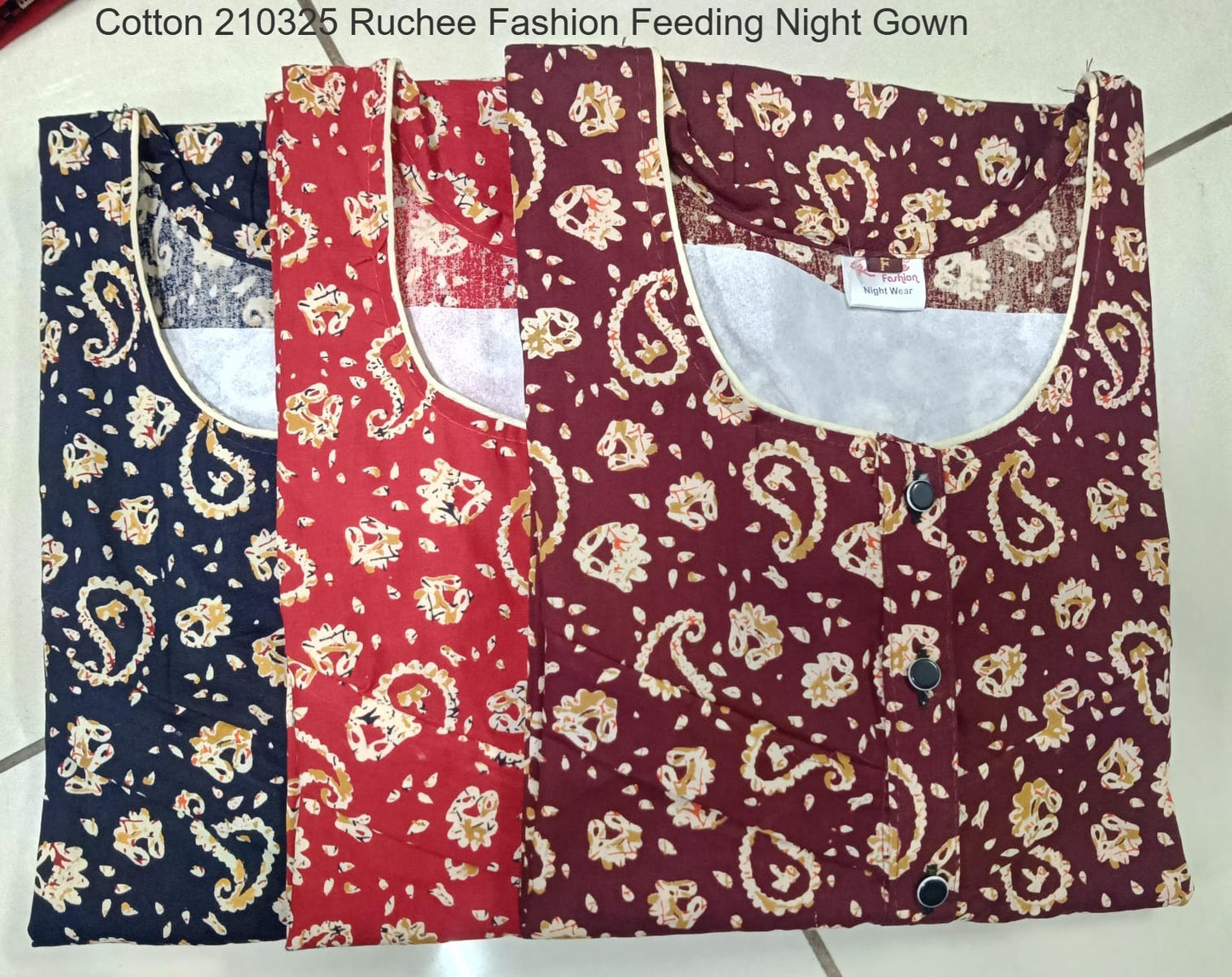 Cotton 210325 Ruchee Fashion Feeding Night Gown Manufacturer India