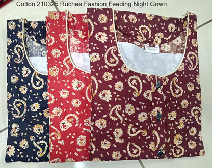 Cotton 210325 Ruchee Fashion Feeding Night Gown Manufacturer India