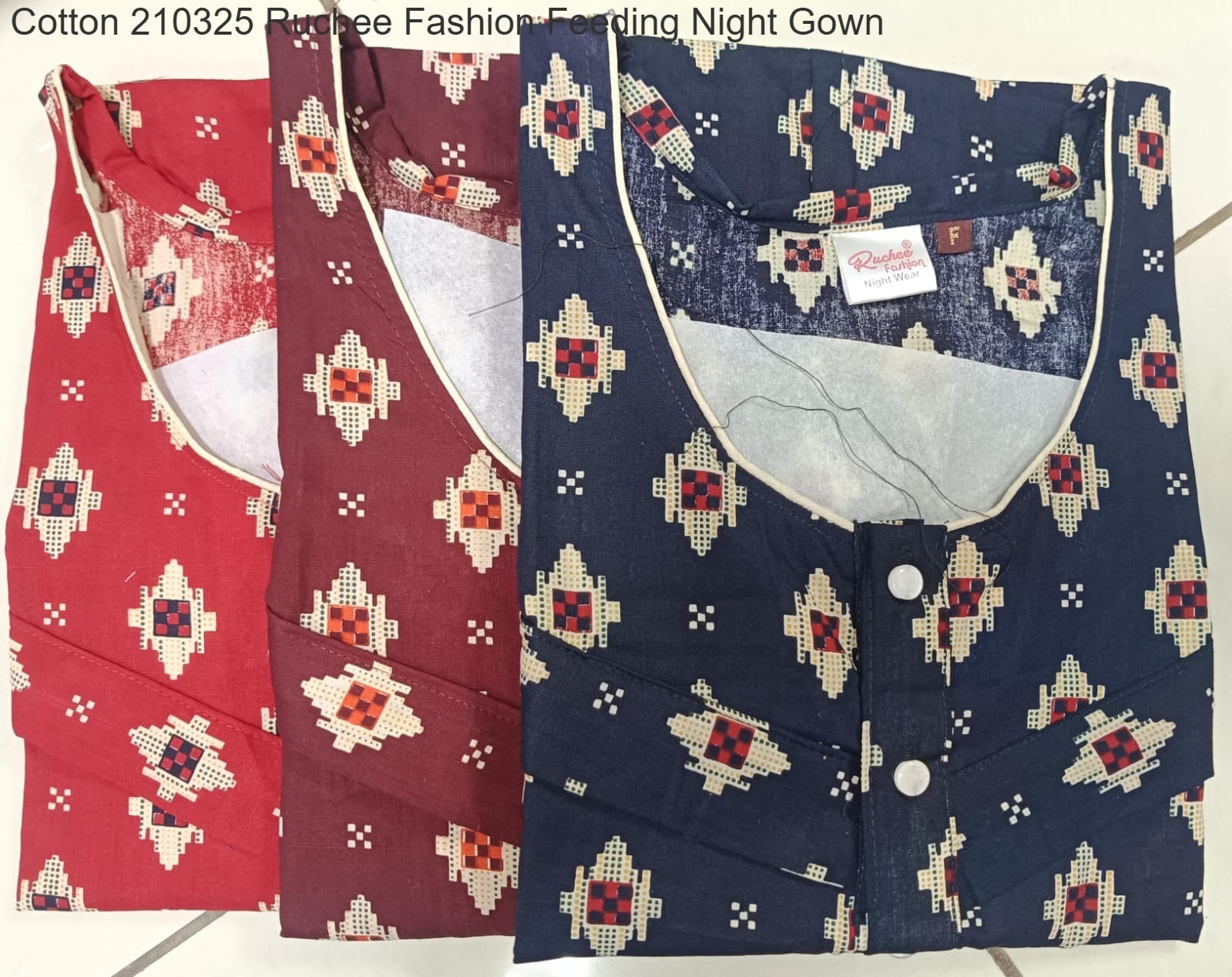 Cotton 210325 Ruchee Fashion Feeding Night Gown Manufacturer India