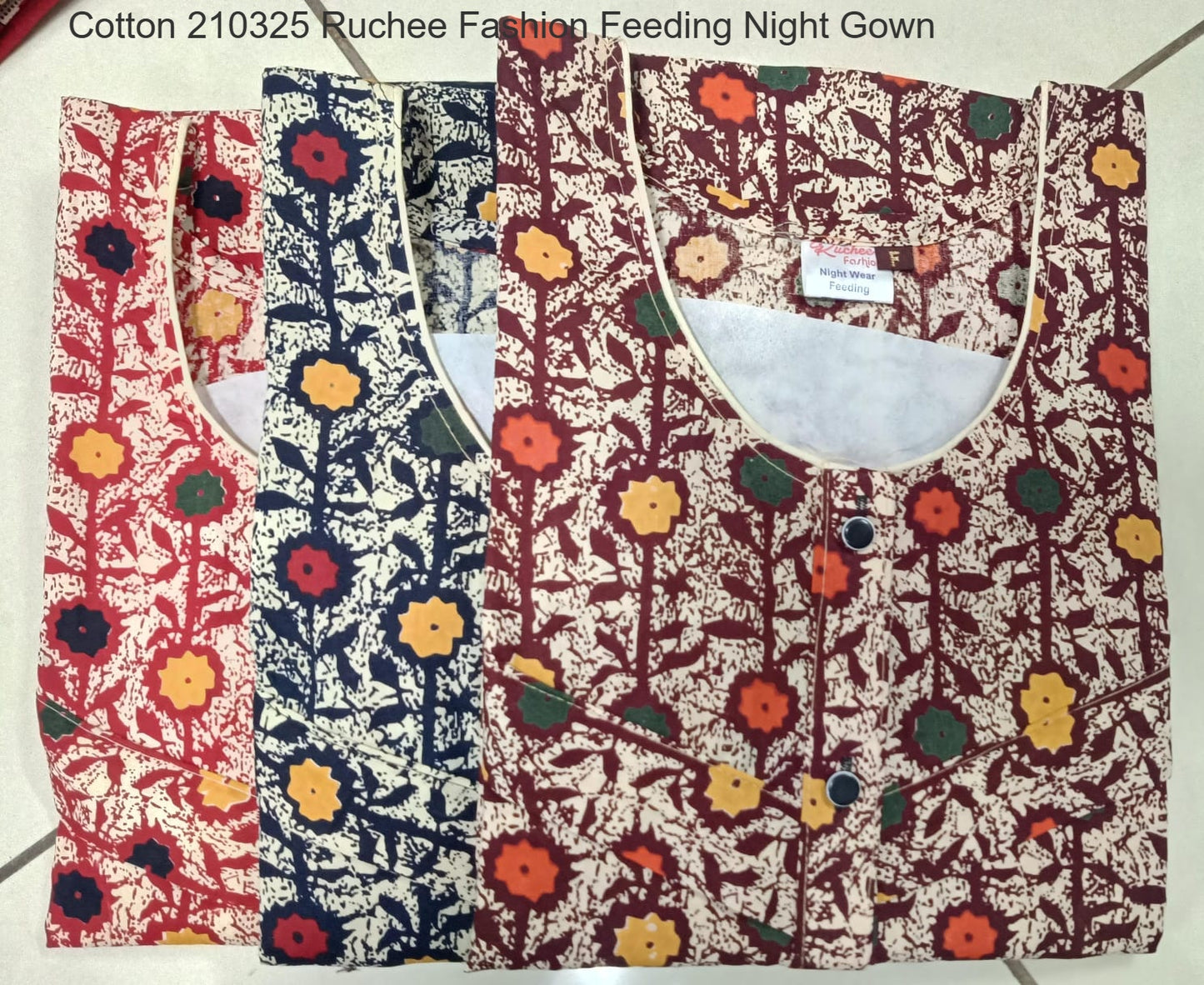 Cotton 210325 Ruchee Fashion Feeding Night Gown Manufacturer India